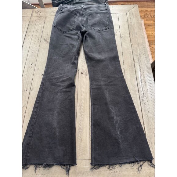 FRAME Le Easy Flare Raw After Blackfinn Jeans Size 27 - Picture 3 of 3